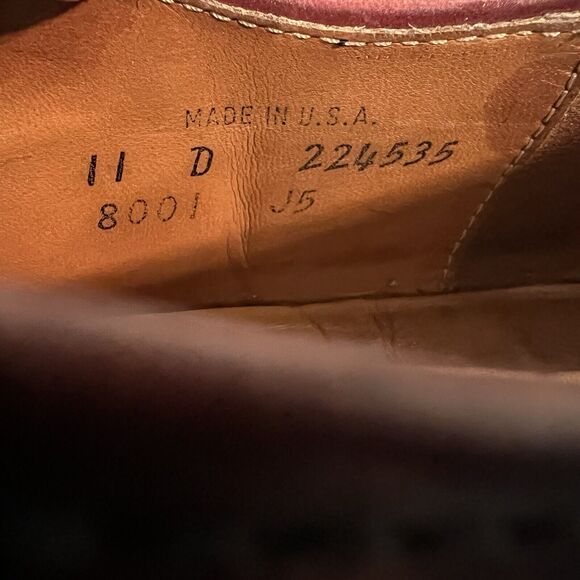 Vintage Cole Haan Cap Toe Oxford Mens 11 D Burgundy Leather Lace Up Dress Shoes - Picture 11 of 11